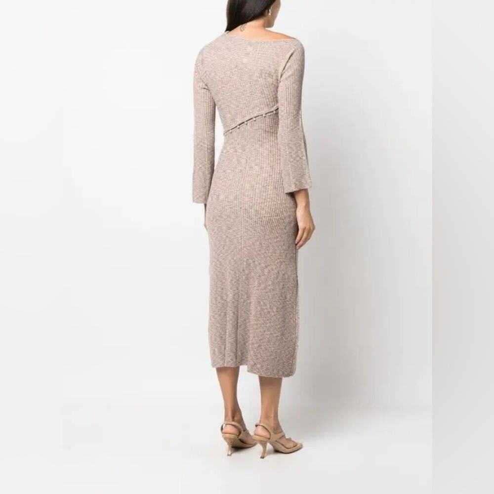 Cult Gaia Rosalia Knit Midi Dress in Canyon Tan M - Picture 7 of 11
